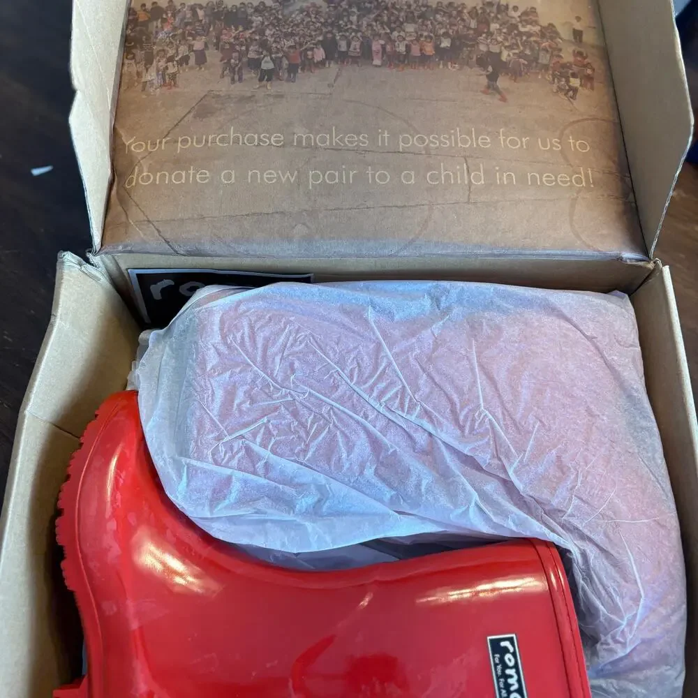 Roma Emma Mid Rain Boots 6 US 37 EU NWT Red Mid Calf Wellies